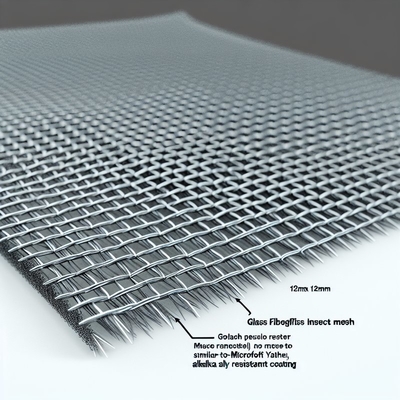 Alkalibestendige glasvezel insektennet 12 mm × 12 mm Plain Woven