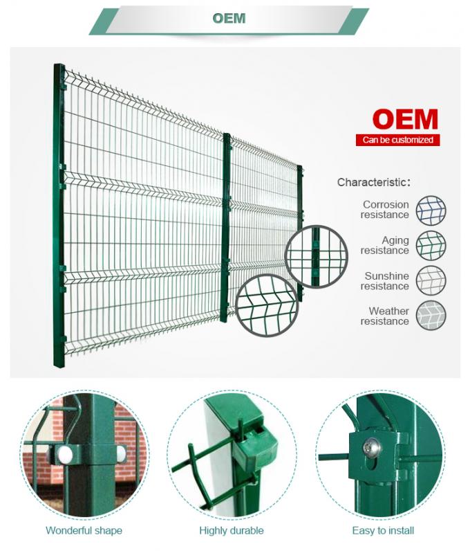 Landbouwbedrijf die 3D Draad Gegalvaniseerd Mesh Fence Panel 9002500mm buigen 2